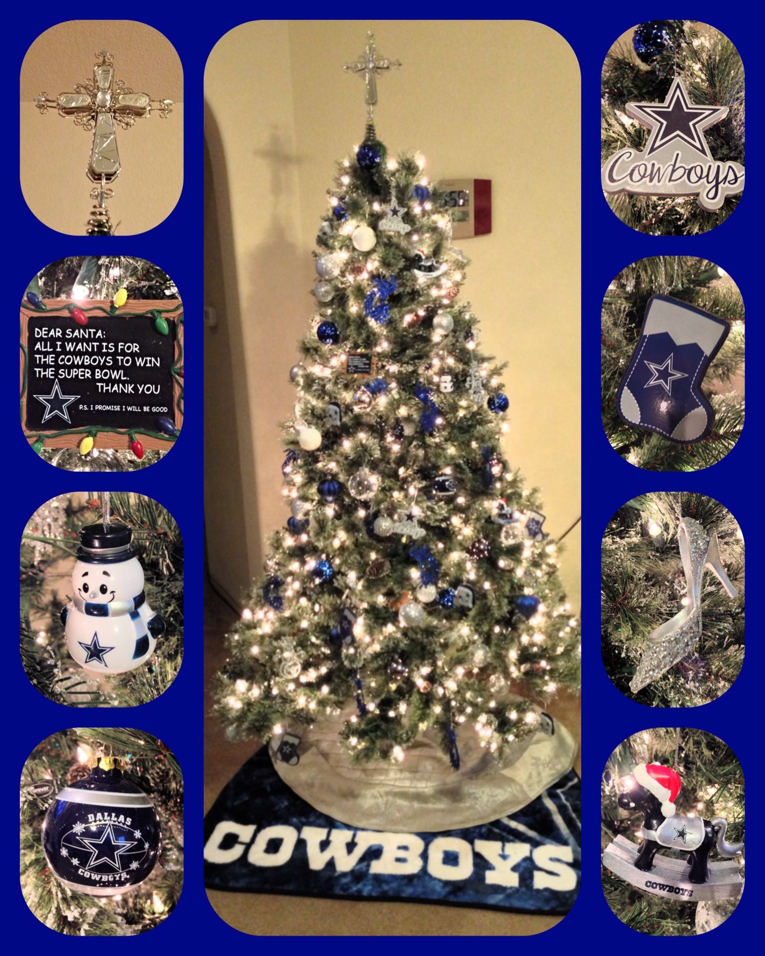 Cowboys Christmas Tree Ribbon Ideas